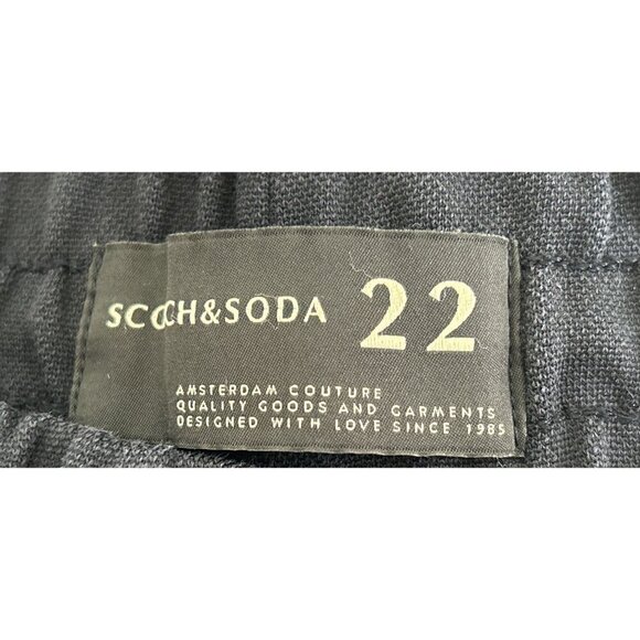 Scotch & Soda Mens Black Jogger Pants Drawstring Waist Zippered Pockets - Picture 5 of 10